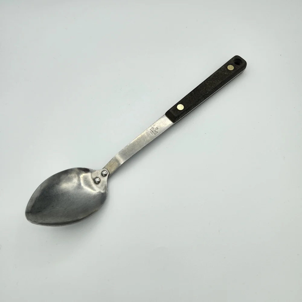 Vintage Flint Arrowhead Serving Spoon‎ Black Handle Made in USA